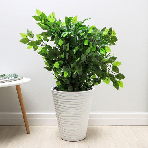 Кашпо для цветов со вставкой IDEA «Дюна», 19.5 л, пластик, белое