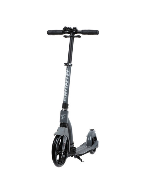 Самокат городской GRAFFITI Cross 230, колёса PU 230/180 мм, с передним амортизатором, ABEC 9 Carbon