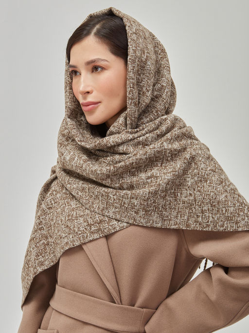 В составе шерсть. Большой теплый двусторонний палантин - Tantino фото 5