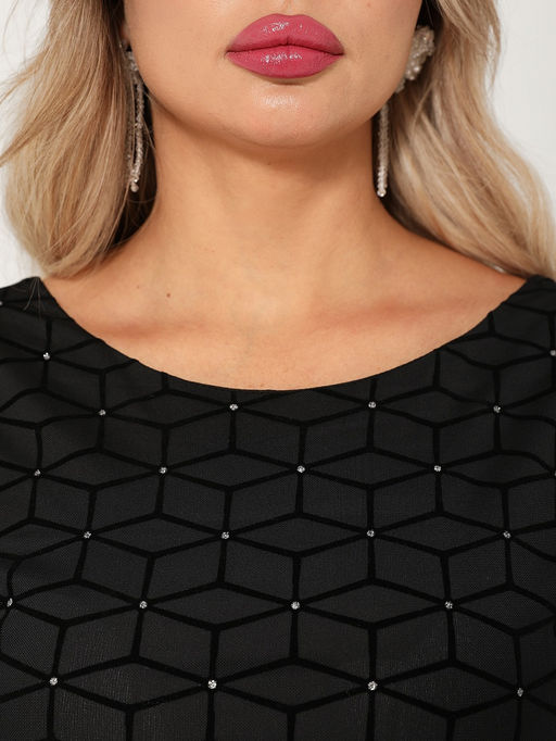 Платье Габриэлла 0455-1амх черный кристалл