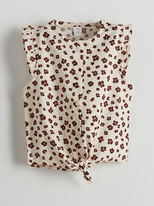 ?i?ekli K?z ?ocuk G?mlek ve Pantolon 2li