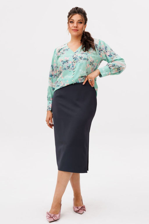 Юбка ANELLI 1648 грифельный силуэт