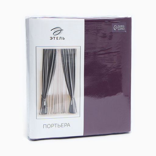 Штора портьерная «Этель», 130×300 см, винный, блэкаут