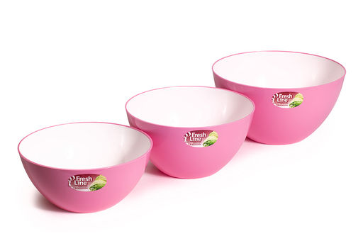 Миска "Fresh line" d-225 3,0л цветная, арт. Мп703БЦ,БК, БЗ, БР, БО, БГ