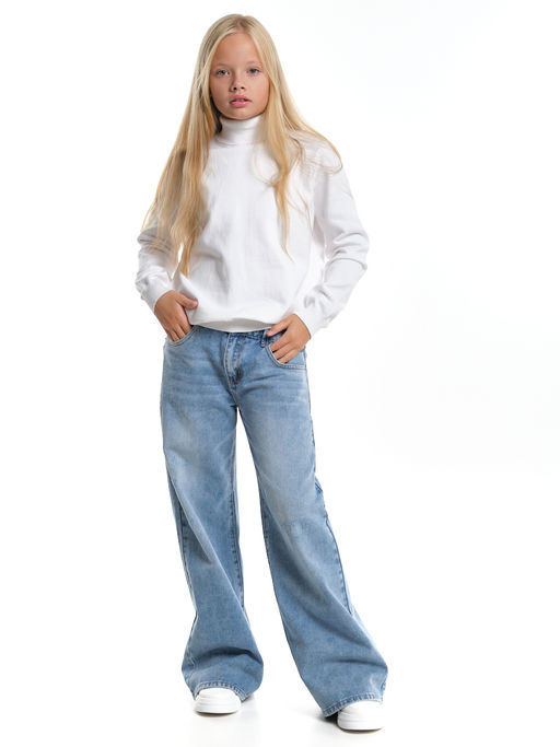 Джинсы голубые для девочки 33-1051 голубой - Mini maxi фото 22