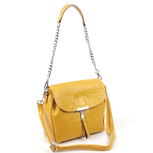 Женская кожаная сумка через плечо под крокодила 0112-11 - Cidirro фото 2
