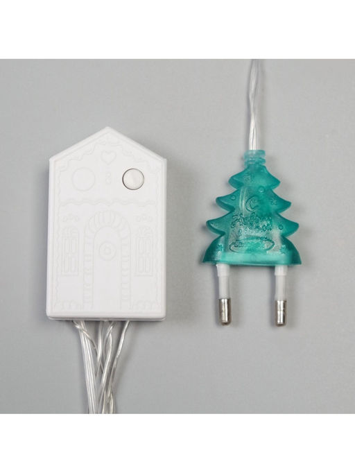 Гирлянда Бахрома 2.4?0.9 м с насадками Сердце, IP20, прозрачная нить, 186 LED, свечение белое, 8 режимов, 220 В - Luazon lighting фото 13