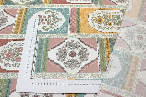 Сатин Цветочные витражи, ш.2.35м, хлопок-100%, 110гр/м.кв - Купава фото 3