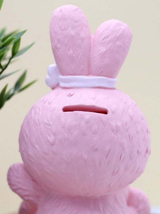 Копилка Surprised bunny, pink (20 см), пластик
