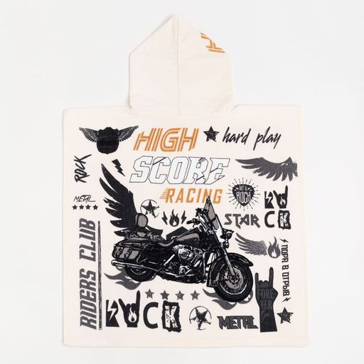 Полотенце-пончо детское махровое Крошка Я Racing 60*120см, 100% хлопок, 300гр/м2  фото 24