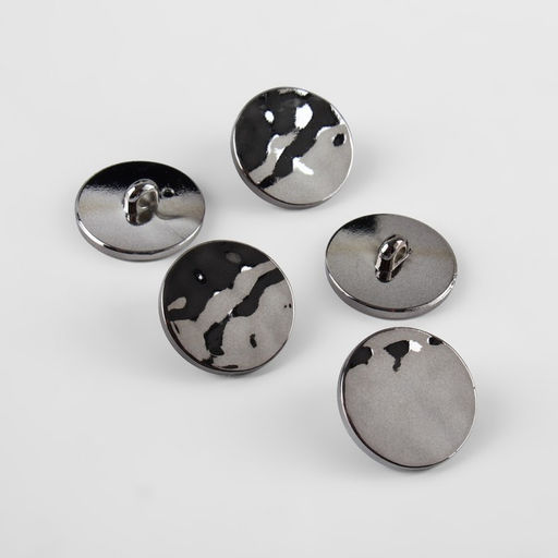 Пуговицы на ножке, d=25 мм, набор 5 шт., глянцевый, чёрный