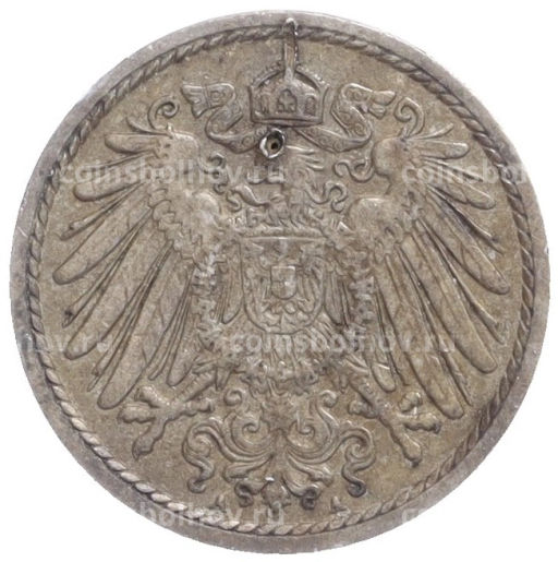 Монета 5 пфеннигов 1908 года A Германия