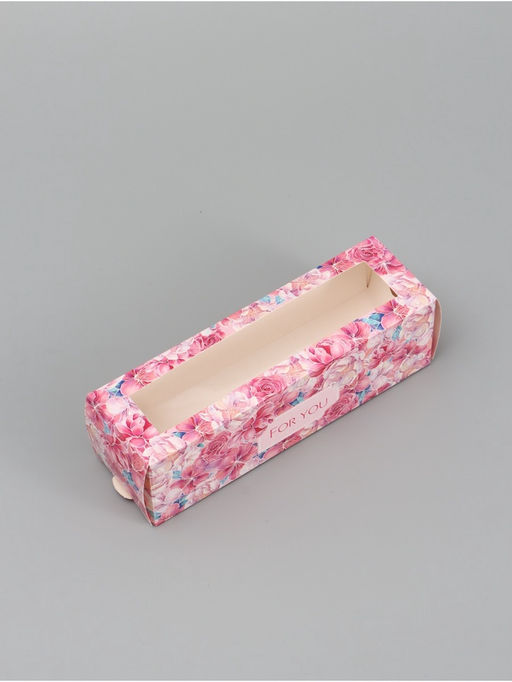 Цена за 5 шт. Коробка подарочная для макарун «Для тебя», 18×5.5×5.5 см