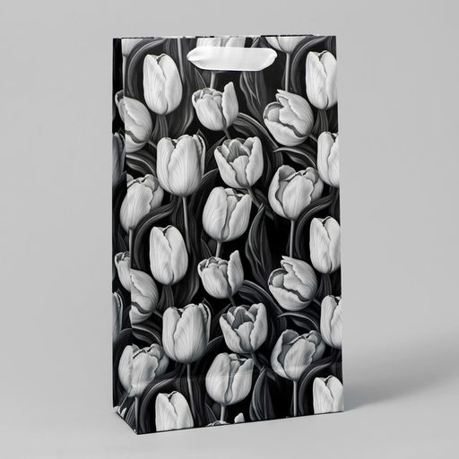 Пакет под две бутылки Tulip, тиснение, 35 х 20 х 9 см - Дарите счастье фото 3