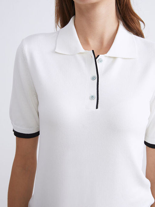 Polo Yaka Kad?n Triko Kazak