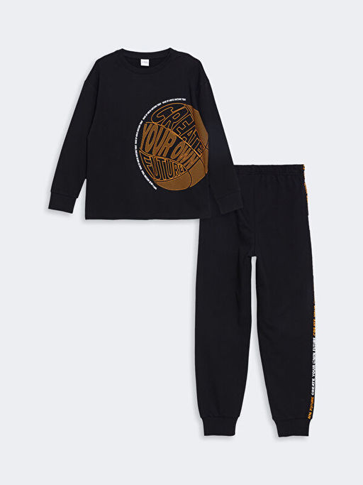 Bisiklet Yaka Erkek ?ocuk Pijama Tak?m?