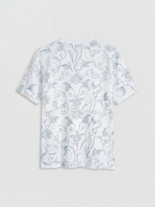 Bisiklet Yaka Desenli Erkek Ti??rt