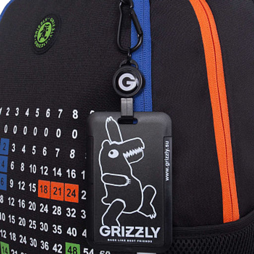 RB-651-10 Рюкзак школьный с картхолдером на держателе - Grizzly фото 10