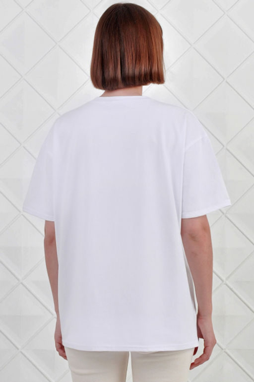 Арт. 3734 Футболка женская 42-52 (6 шт) Цвет:белый - Калинка фото 5