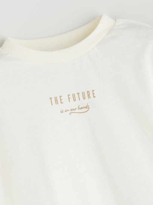 Bisiklet Yaka Bask?l? Erkek Bebek Ti??rt