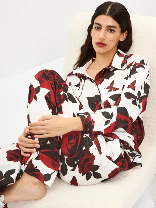 Рубашка женская 12521-33095 white/red