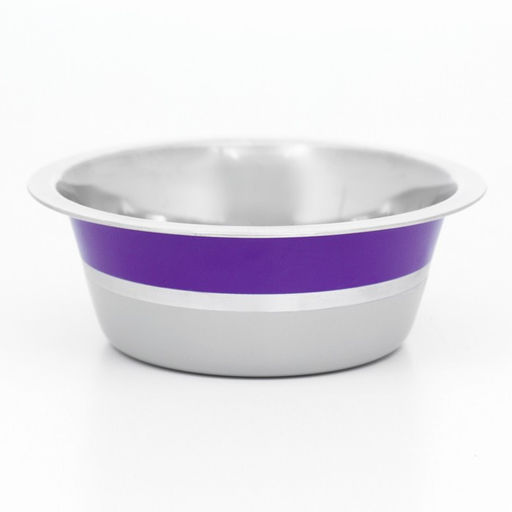 Миска цветная стандарт 350 мл, фиолетовая/бежевая - Пижон фото 2