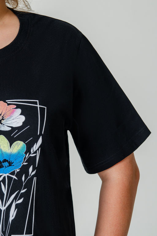 Арт. 31170 Футболка женская 50-60 (6 шт) Цвет:черный