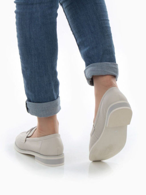 06-PDJ72-1 LT. BEIGE Туфли женские (натуральная кожа)