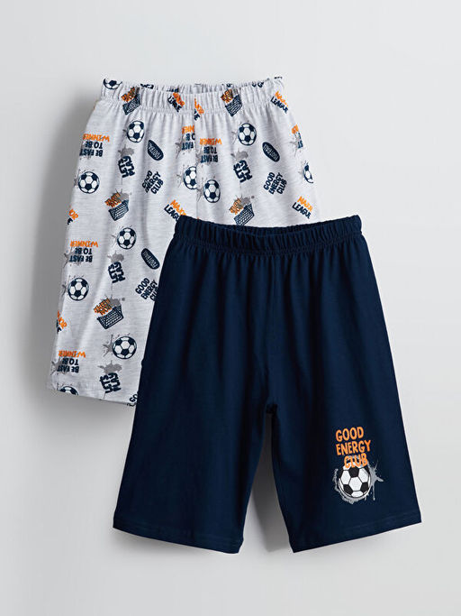 Beli Lastikli Erkek ?ocuk Pijama ?ort 2li