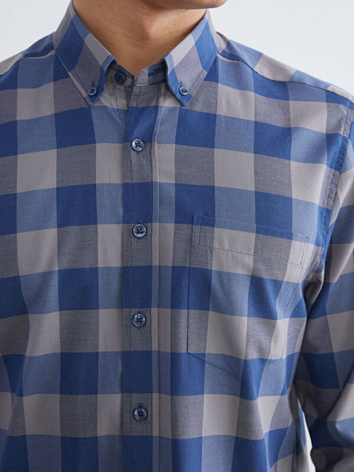 Regular Fit Ekose Poplin Erkek G?mlek