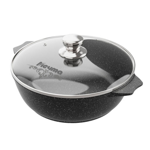 Жаровня индукционная 4л (28 см) АП Гранит black Induction Pro арт.34802И /Мечта/