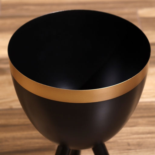 Кашпо на подставке Блэки, набор 2 шт., d=28 см, d=23 см, металл - Simaland фото 4