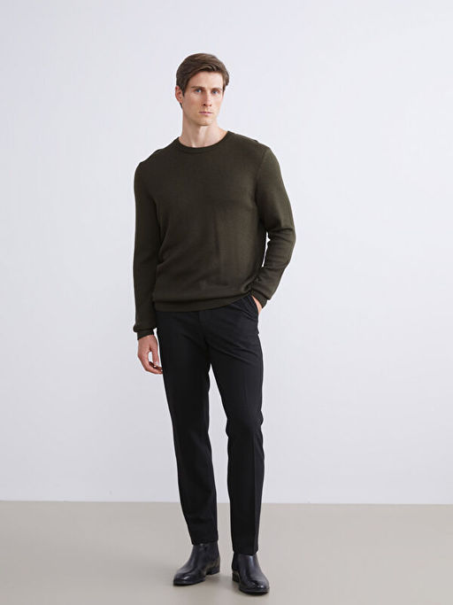 Bisiklet Yaka Erkek Triko Kazak