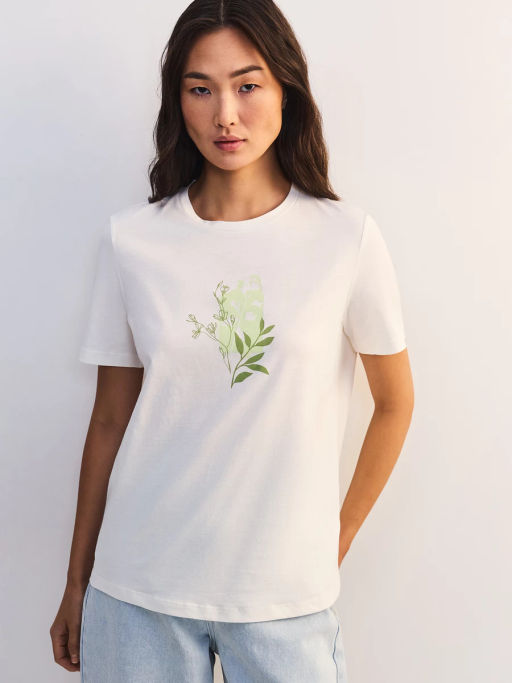 Футболка из хлопка с принтом ZR2605013423-2 / Zarina