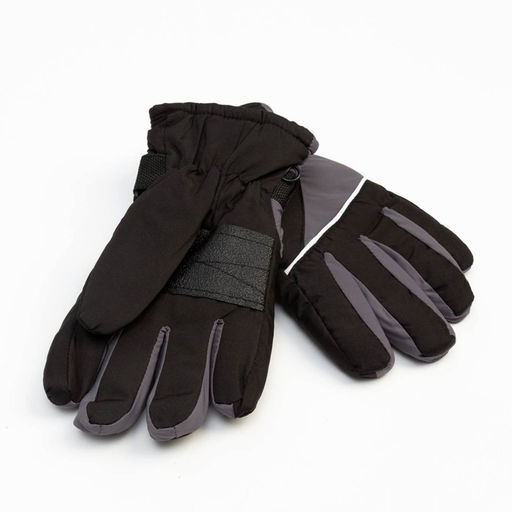 Перчатки зимние детские MINAKU, цв.серый/чёрный, р-р 16 (18 см)  фото 2