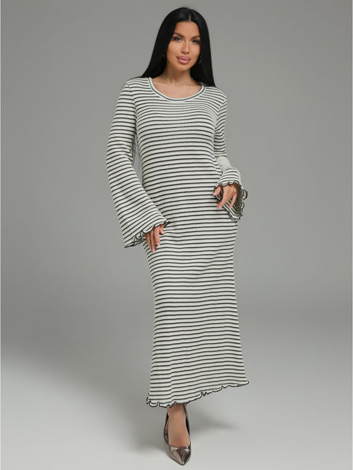 Амелия платье женское (бело-черный) - Lovetex фото 4