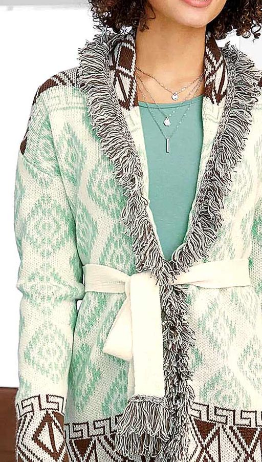 Кардиган, коричнево-мятный - Linea tesini фото 6