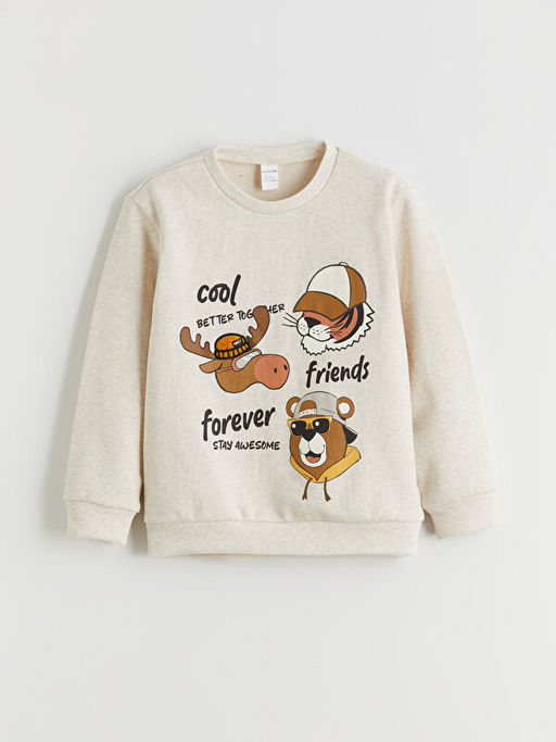 Bisiklet Yaka Erkek ?ocuk Sweatshirt ve E?ofman Alt