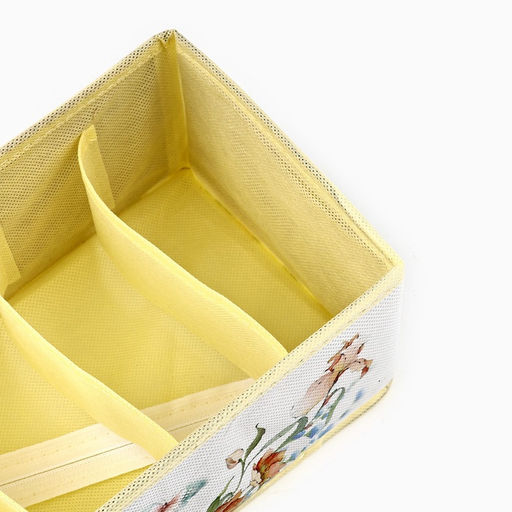 Органайзер для хранения, кофр для белья 6 ячеек Цветы, 321510 см - See you home фото 6