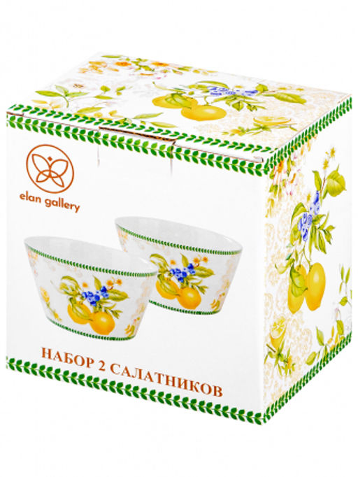 Набор 2 салатников 13*13*7,5 см 600 мл Лимоны NEW BONE CHINA - Elan gallery фото 20