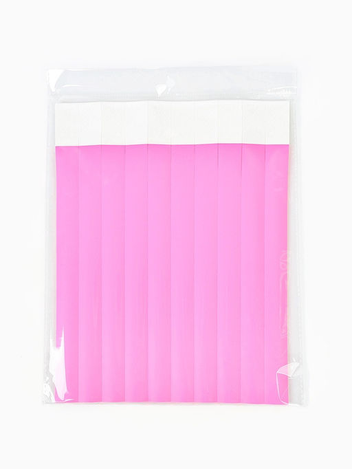 Браслеты бумажные розовые, 24.5 см × 2 см, 100 шт.