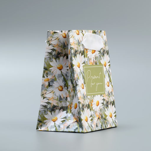 Цена за 4 шт. Пакет подарочный ламинированный, упаковка, Present, 9×12×6.5 см