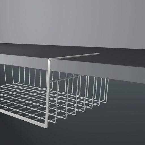 Корзина сетчатая навесная на полку Доляна, 35×23×12 см, белая