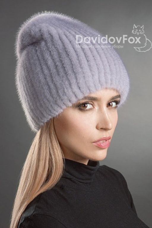 Шапка Бини норка сапфир