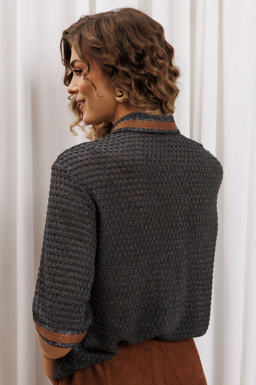 Джемпер Gizart 15380/1 серый, коричневый