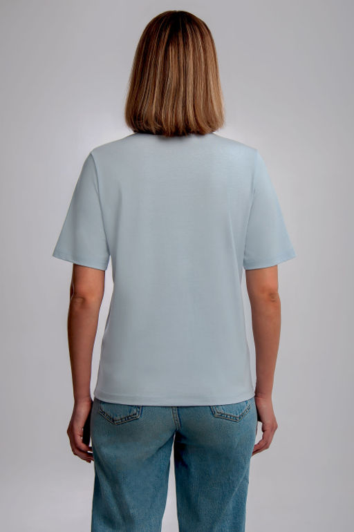 Арт. 31112 Футболка женская 44-52 (5 шт) Цвет:небесный - Калинка фото 3