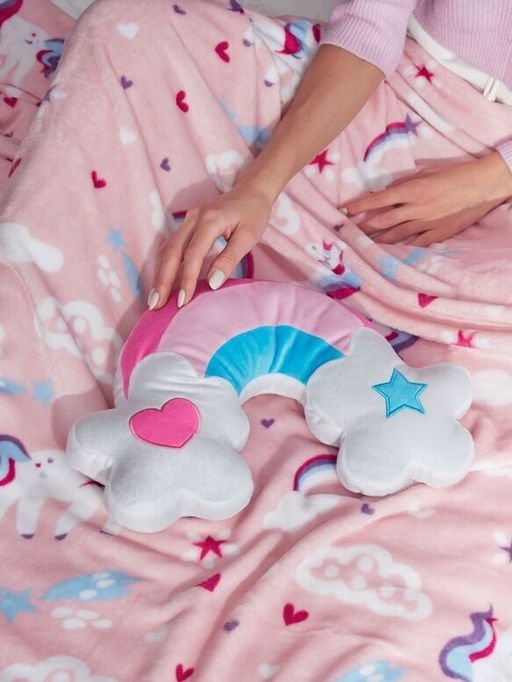 Покрывало-плед Сказочные единороги фланель-микрофибра 150*200 см. - Лен поволжья фото 3