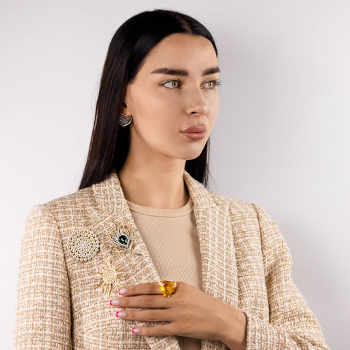 Брошь Арт. 3-2212-Y - MyGemma фото 2