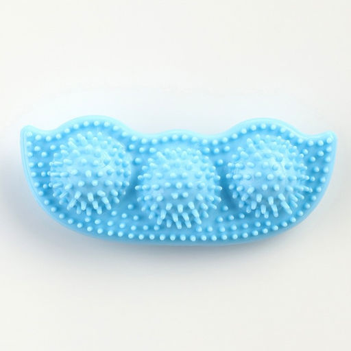 Игрушка для собак Горох, TPR, массажная, 12 х 3,5 х 5 см, голубая - Пижон фото 2