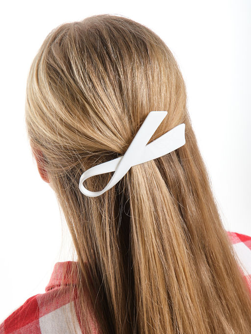 Заколка-автомат PR3983 белый - Mini maxi фото 3